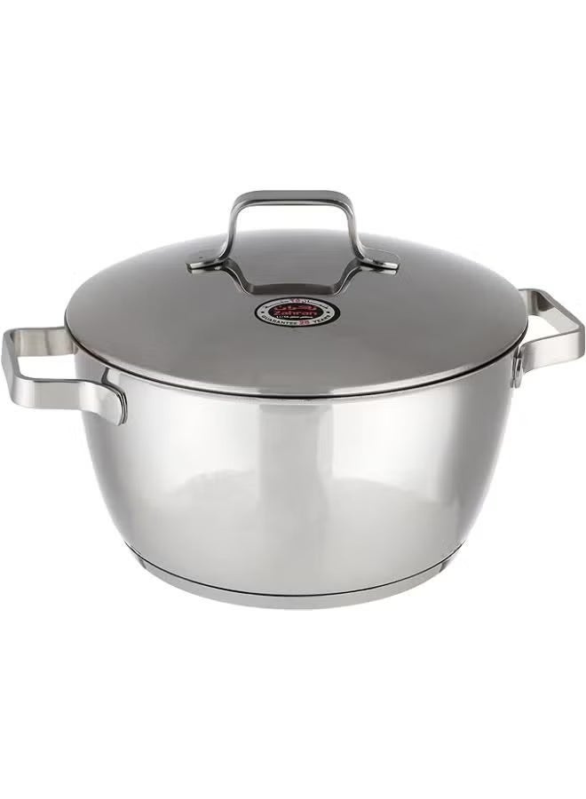 زهران طقم حلل طبخ أوبتيما من الستانلس ستيل مع أغطية – 10 قطع (16، 18، 22، 24، 28 سم) – فضي - Image 2